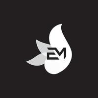 em, me logo design template vettoriale elemento di branding grafico.