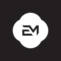 em, me logo design template vettoriale elemento di branding grafico.