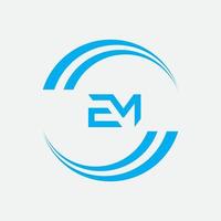 em, me logo design template vettoriale elemento di branding grafico.