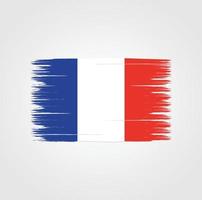bandiera della francia con stile pennello vettore