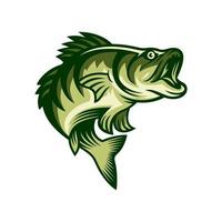 illustrazione del modello di progettazione del logo di pesca sportiva vettore