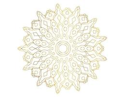 opera d'arte mandala con design dorato, sfondo, motivo, fiore, stile arabo vettore