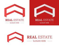 illustrazione disegno vettoriale del modello di logo immobiliare per affari o società