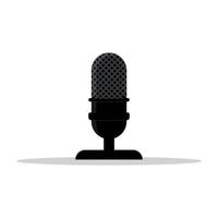 microfono da tavolo isolato per trasmettere il concetto di podcast vettore