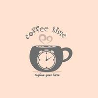 illustrazione vettoriale, elementi di design del tempo del caffè, vettore
