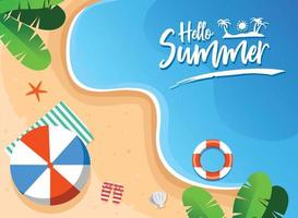 illustrazione delle vacanze estive per banner, poster design vettore