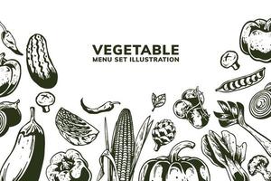 illustrazione vegetale per la progettazione di elementi vettore