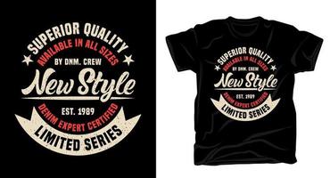 design t-shirt tipografia vintage nuovo stile vettore