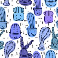 Fondo senza cuciture sveglio del modello del cactus. Illustrazioni vettoriali per la confezione regalo.