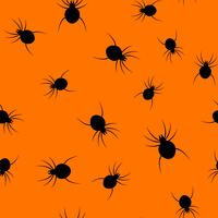 Fondo senza cuciture del modello di arte della carta del ragno di Halloween. Colore arancione per felice giorno della festa di Halloween carta e concetto di avvolgimento regalo. Progettazione grafica di insetti spettrali vettore