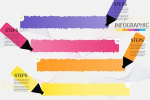 Elemento infographic del grafico di punti del modello 4 di affari di progettazione con la data del posto per le presentazioni, Vector EPS10.