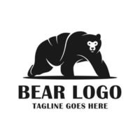 logo del personaggio dell'orso vettore