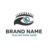 design del logo per la salute degli occhi vettore