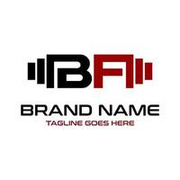 logo iniziale bf bilanciere vettore