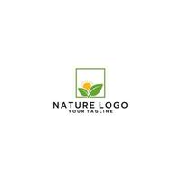 vettore modello logo natura, icona su sfondo bianco