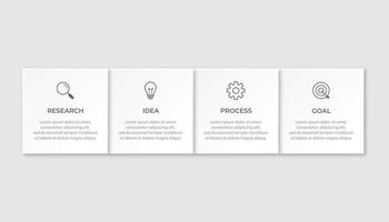 modello di presentazione aziendale infografica con 4 opzioni. illustrazione vettoriale. vettore