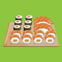 illustrazione realistica del sushi di vettore