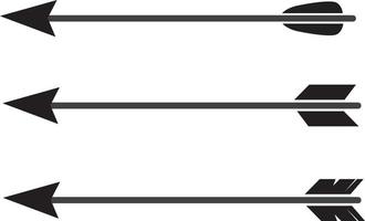 freccia per arco impostato su sfondo bianco. vettore