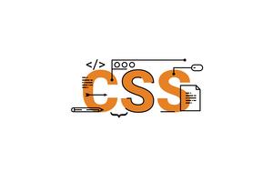 Lettering parola CSS vettore