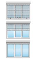 finestra di plastica dietro metallo perforato rotoli di illustrazione vettoriale