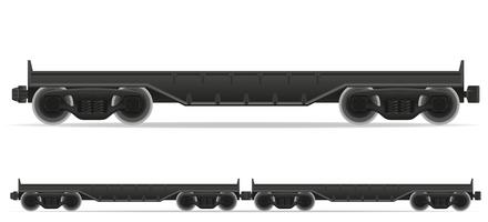 illustrazione di vettore del treno di carrozza ferroviaria