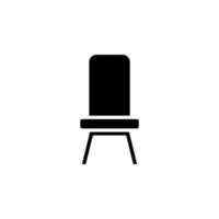 sedia, sedile solido icona illustrazione vettoriale modello logo. adatto a molti scopi.