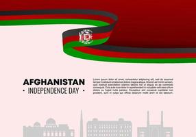 giorno dell'indipendenza dell'Afghanistan per la celebrazione nazionale il 19 agosto. vettore