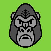 faccia scimmia scimmia gorilla vettore