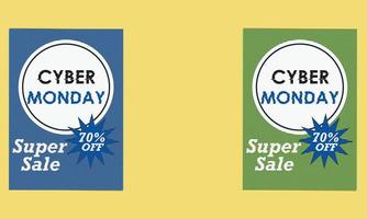 stampa cyber monday vendita volantino variante effetto glitch vettore