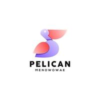 design del logo del pellicano vettore