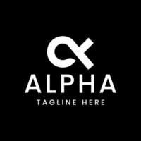design unico del logo vettoriale alfa