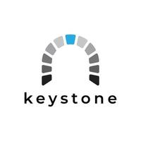 design del logo keystone semplice e unico vettore