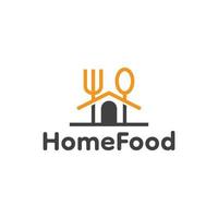 modello di logo di cibo domestico vettore