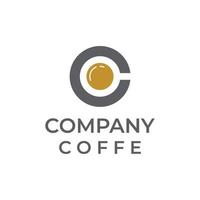 c logo della tazza di caffè vettore