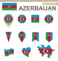 collezione di bandiere azerbaigiane vettore