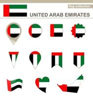 collezione di bandiere degli emirati arabi uniti vettore