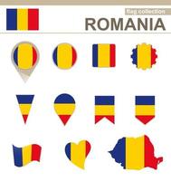 collezione di bandiere della romania vettore