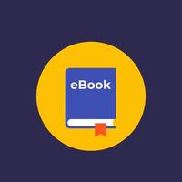 icona piatta vettoriale ebook