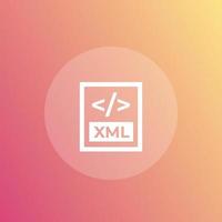 icona del formato file xml per il Web e le app vettore