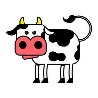 Illustrazione del fumetto di vettore della mucca