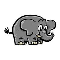 Illustrazione di elefante simpatico cartone animato vettore