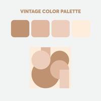 tavolozza di colori vintage con esempio sull'arte geometrica vettore