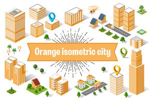 Orange city grattacielo vettore