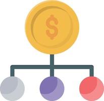 illustrazione vettoriale dollaro su uno sfondo. simboli di qualità premium. icona piatta della linea vettoriale per il concetto o la progettazione grafica.