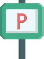 illustrazione vettoriale di parcheggio su uno sfondo. simboli di qualità premium. icona piatta della linea vettoriale per il concetto o la progettazione grafica.