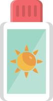 illustrazione vettoriale di protezione solare su uno sfondo. simboli di qualità premium. icona piatta della linea vettoriale per il concetto o la progettazione grafica.