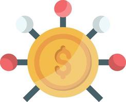 illustrazione vettoriale dollaro su uno sfondo. simboli di qualità premium. icona piatta della linea vettoriale per il concetto o la progettazione grafica.