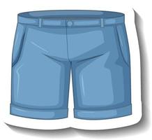 adesivo per pantaloncini di jeans dei cartoni animati vettore
