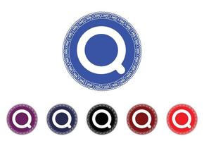 logo della lettera q e modello di progettazione dell'icona vettore