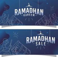 modello di banner di vendita ramadhan disegno vettoriale